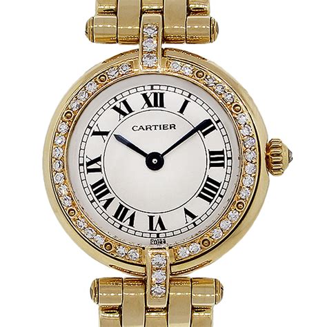 gold cartier womens watch|cartier gold watch with diamonds.